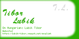 tibor lubik business card